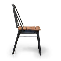 Thumbnail for Strada Steel and Teak Outdoor Dining Chair - Set of 2 Dining Chair Gingko 