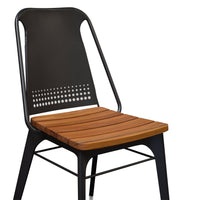 Thumbnail for Strada Steel and Teak Outdoor Dining Chair - Set of 2 Dining Chair Gingko 