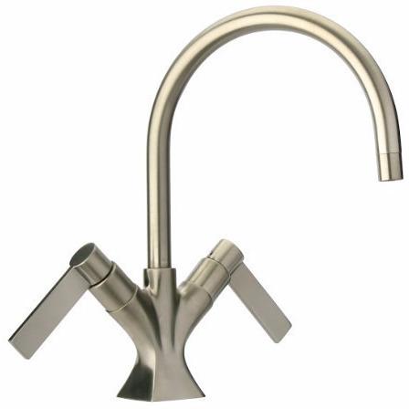 Latoscana Elix Single Hole Lavatory Faucet In A Brushed Nickel Finish touch on bathroom sink faucets Latoscana 