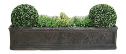 Santa Inez Planter Box Cast Stone Outdoor Garden Planter Planter Tuscan 