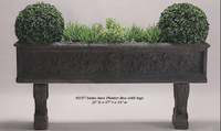 Thumbnail for Santa Inez Planter Box with Legs Cast Stone Outdoor Garden Planter Planter Tuscan 