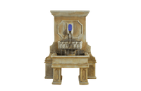 Thumbnail for Savonna Wall Outdoor Cast Stone Garden Fountain W/ Legs Fountain Tuscan 