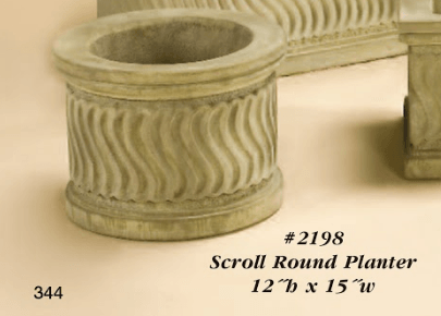 Scroll Planter Cast Stone Outdoor Garden Planter Planter Tuscan 