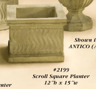 Scroll Planter Cast Stone Outdoor Garden Planter Planter Tuscan 