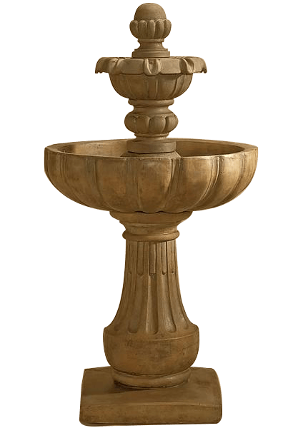 Serafina Two Tier Outdoor Cast Stone Garden Fountain Fountain Tuscan 