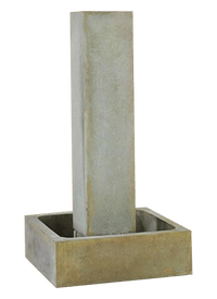 Thumbnail for Smooth Pilar Outdoor Cast Stone Garden Fountain Tall No Ball Fountain Tuscan 