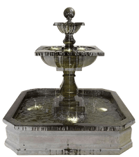 Thumbnail for Solara Quadra Pond Outdoor Cast Stone Garden Fountain Fountain Tuscan 