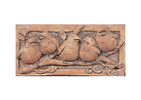 Thumbnail for Songbirds Plaque Cast Stone Outdoor Asian Collection Wall Ornament Tuscan 