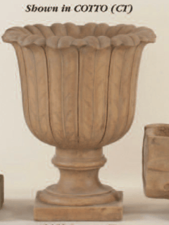 Sovana Urn Cast Stone Outdoor Garden Planter Planter Tuscan Basins 