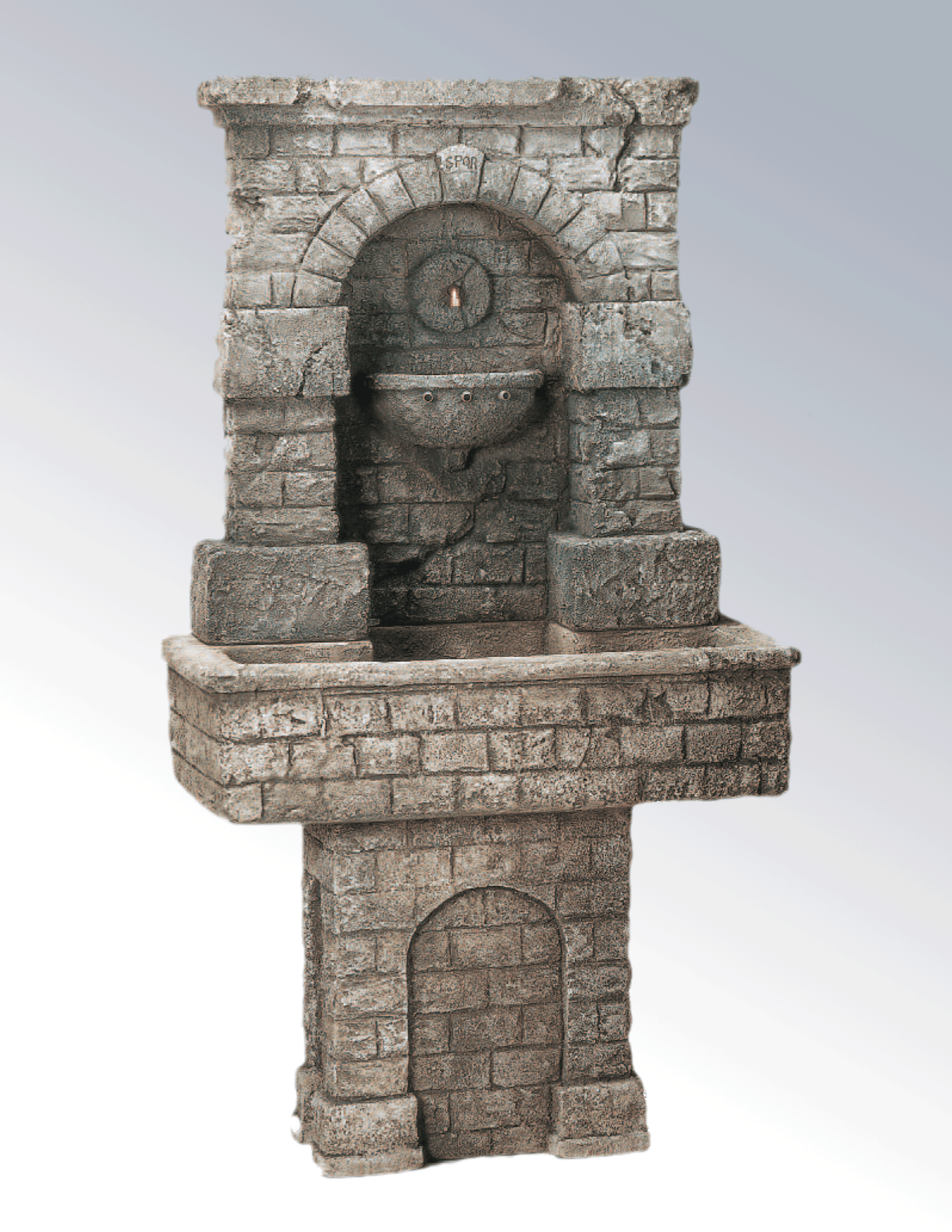 SPQR Cast Stone Outdoor Garden Fountain with pedestal Fountain Tuscan 