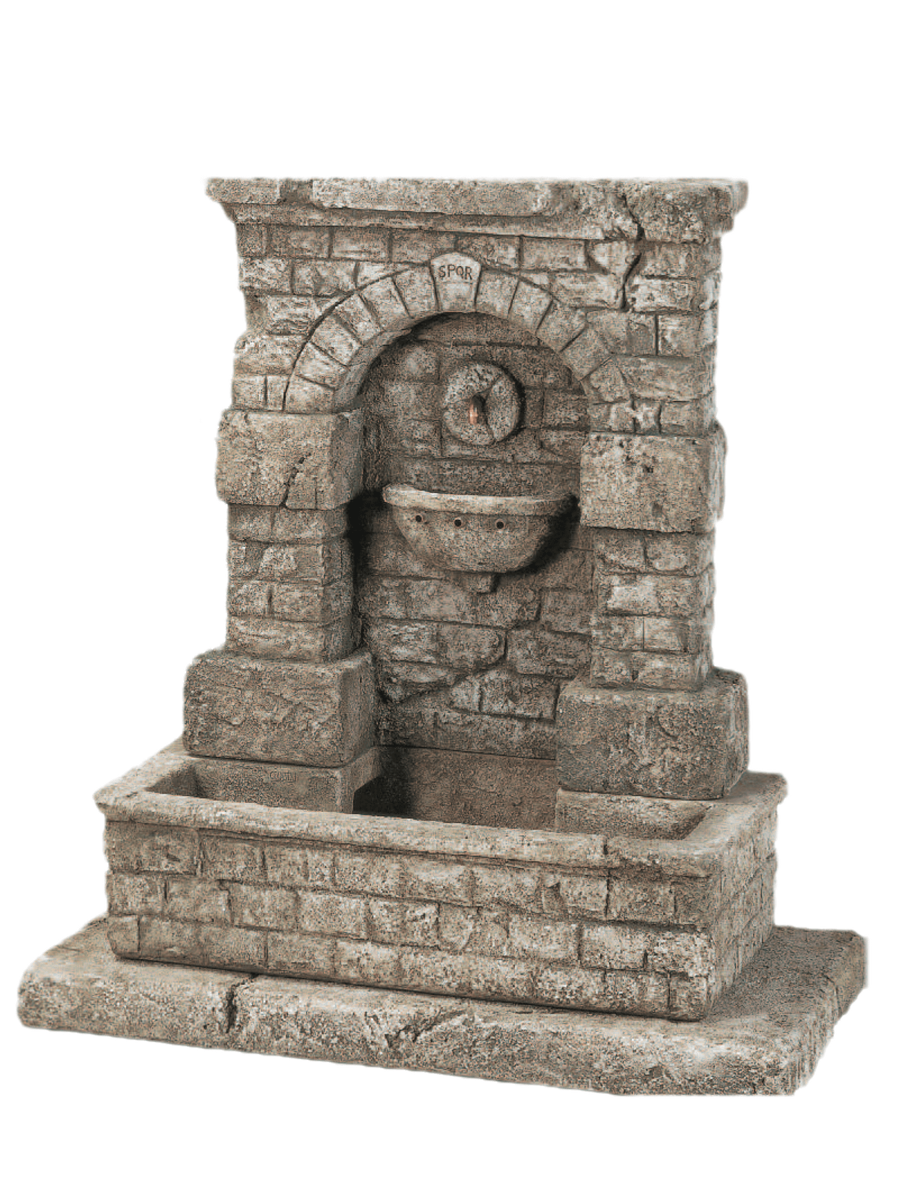 Spqr Cast Stone Outdoor Garden Fountains with Step Fountain Tuscan 