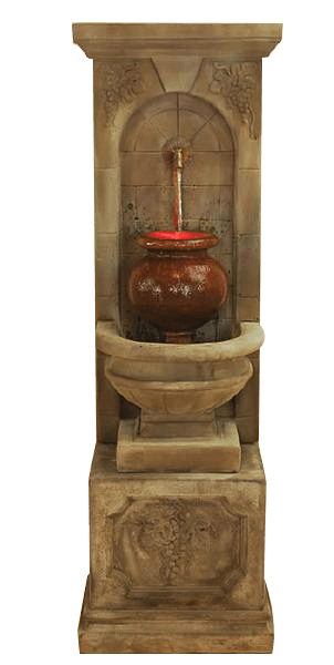 St. Helena Urn Outdoor Cast Stone Garden Fountain For Rustic Iron Spout Fountain Tuscan 