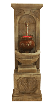 Thumbnail for St. Helena Urn Outdoor Cast Stone Garden Fountain For Rustic Iron Spout Fountain Tuscan 