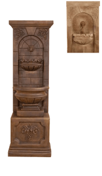 Thumbnail for St. Helena Outdoor Cast Stone Garden Fountain W/ Base and For Spout Fountain Tuscan 