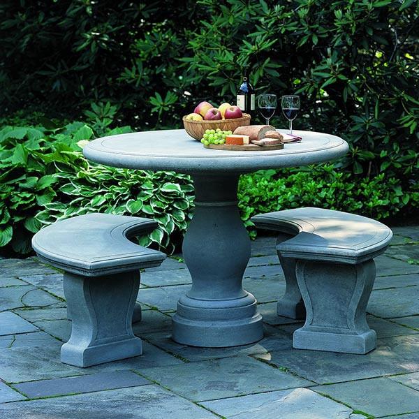 Palladio Cast Stone Outdoor Garden Table ONLY Outdoor Benches/Tables Campania International 