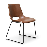 Thumbnail for Thompson Dining Chair, PU Leather, Set of 2 Dining Chair Gingko Brown 