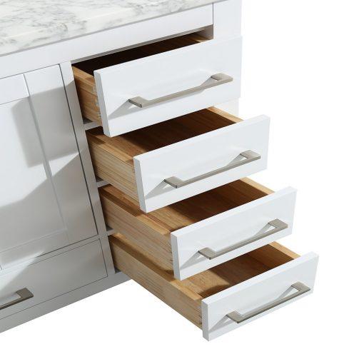 Eviva Hampton 36″ x 18″ White Transitional Bathroom Vanity w/ White Carrara Top Vanity Eviva 