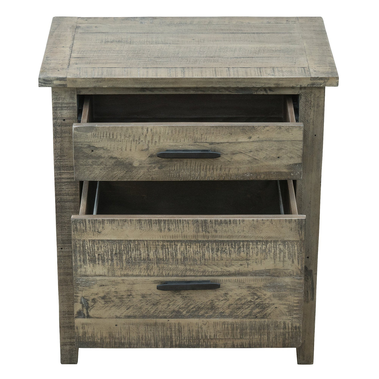 Ashford 25" Reclaimed Wood Filing Cabinet with Two Drawers Filing Cabinet AndMakers 