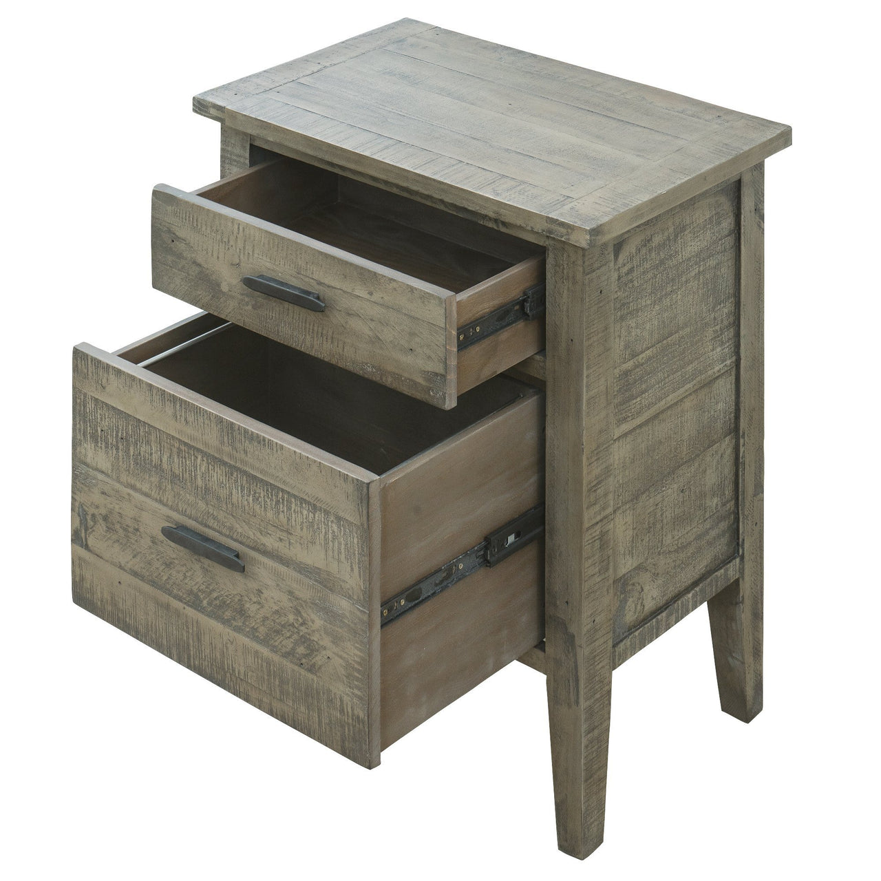 Ashford 25" Reclaimed Wood Filing Cabinet with Two Drawers Filing Cabinet AndMakers 