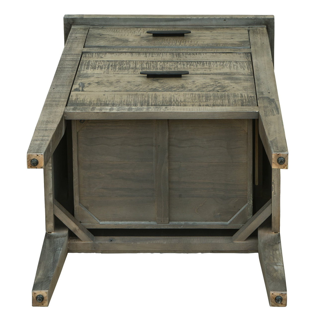 Ashford 25" Reclaimed Wood Filing Cabinet with Two Drawers Filing Cabinet AndMakers 