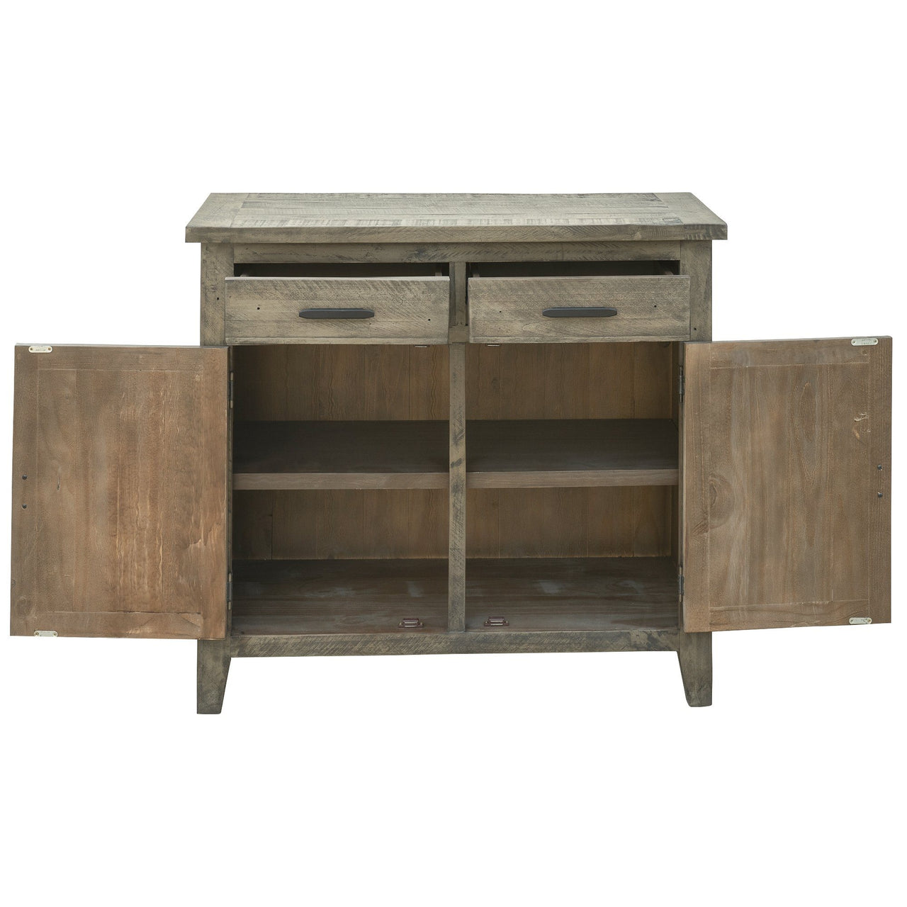 Ashford 2 Pieces Reclaimed Wood Dining Table and Sideboard in Grey Dining Table AndMakers 
