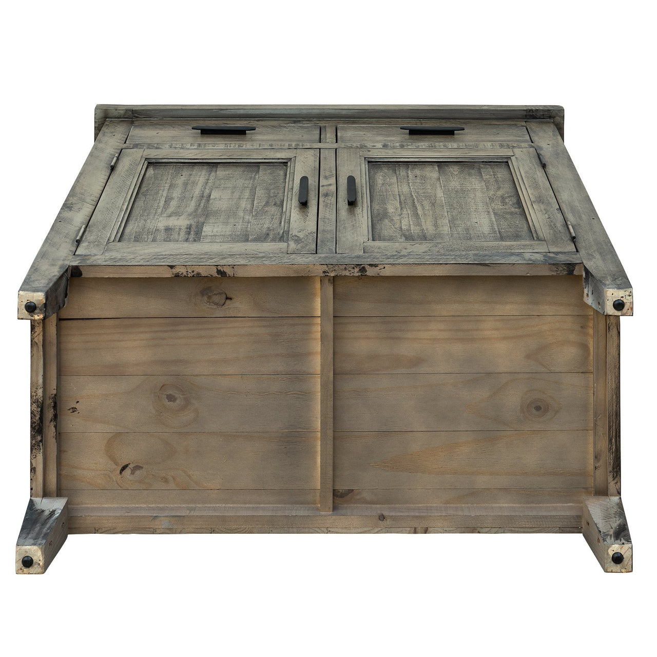 Ashford 39" Reclaimed Wood Storage Sideboard with Two Drawers and Doors Sideboard AndMakers 
