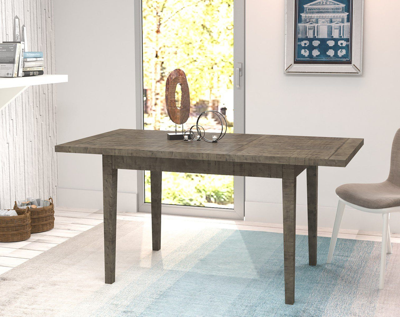 Ashford 62" Reclaimed Wood Rectangular Extension Dining Table Dining Table AndMakers 