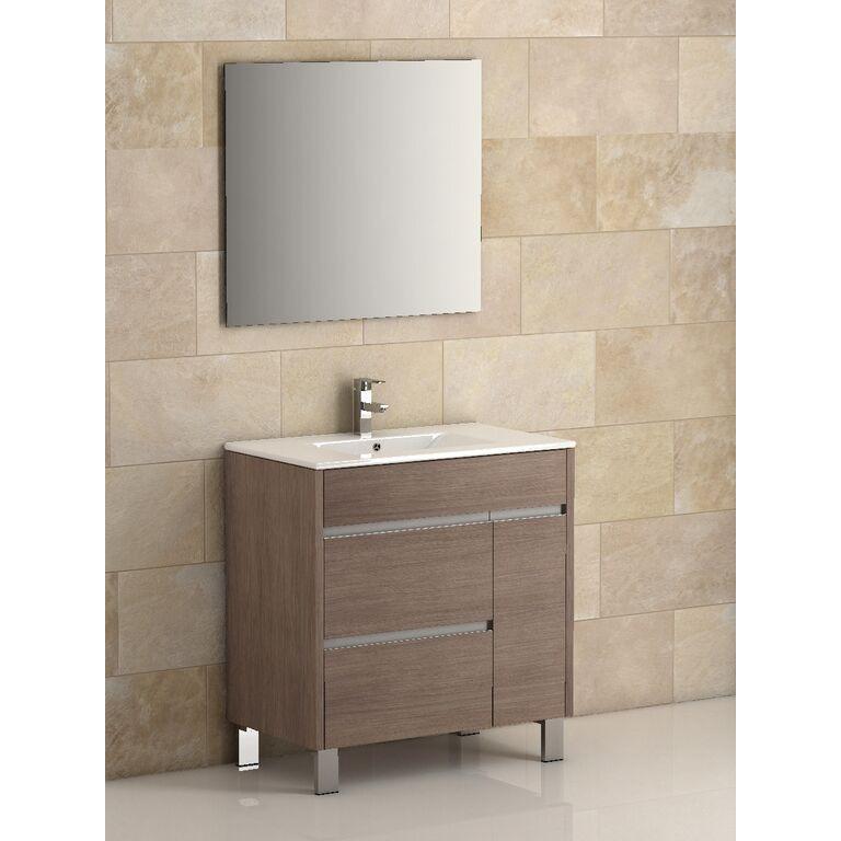 Eviva Tauro® 32" Medium Oak Modern Vanity Set with Integrated White Porcelain Sink Vanity Eviva 