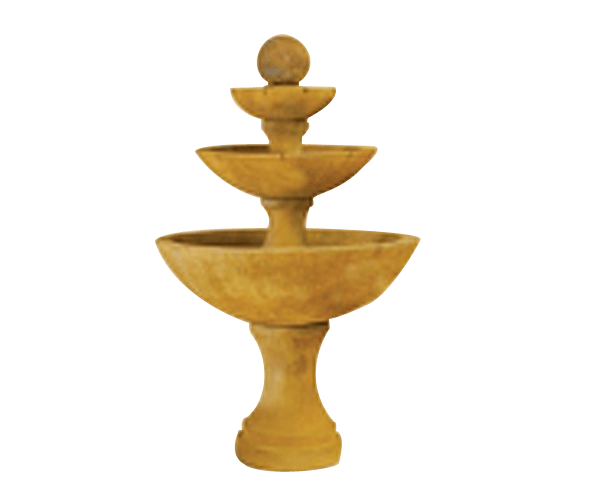 Terso Three Tier Outdoor Cast Stone Garden Fountain With Spillways Fountain Tuscan 