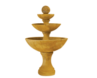 Thumbnail for Terso Three Tier Outdoor Cast Stone Garden Fountain With Spillways Fountain Tuscan 
