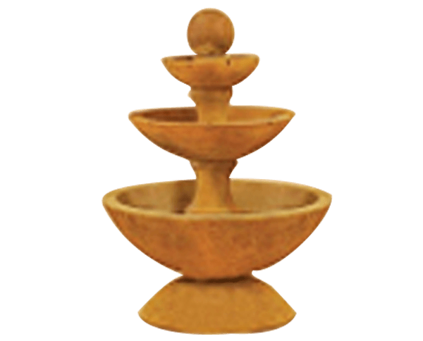 Terso Three Tier Short Outdoor Cast Stone Garden Fountain With Spillways Fountain Tuscan 
