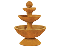 Thumbnail for Terso Three Tier Short Outdoor Cast Stone Garden Fountain With Spillways Fountain Tuscan 