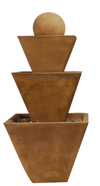 Thumbnail for Three Tier Outdoor Cast Stone Garden Fountain With Ball Fountain Tuscan 