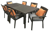Thumbnail for Titan Dining Set Of 7 Outdoor Furniture Tuscan 