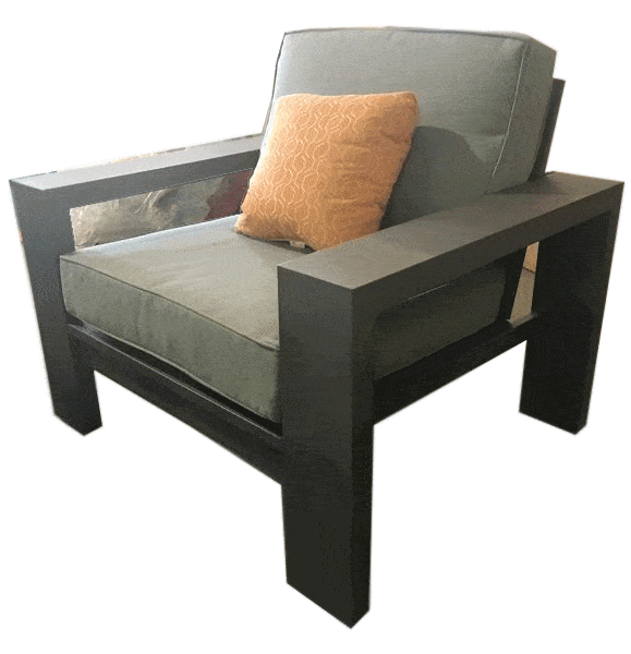 Titan Lounge Chair with Cushion Outdoor Furniture Tuscan 