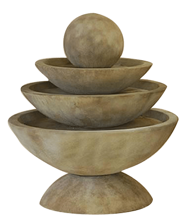 Tondo Three Tier Outdoor Cast Stone Garden Fountain Fountain Tuscan 