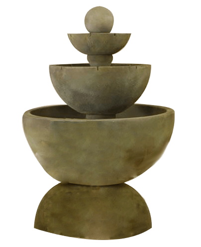 Tondo Three Tier Outdoor Cast Stone Garden Fountain With Spillways Fountain Tuscan 