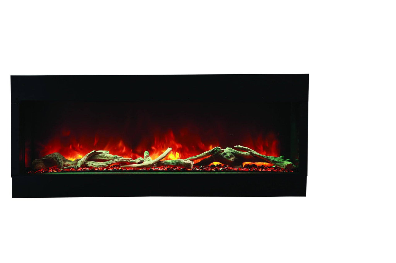Amantii 60" unit - 14 1/4" in depth 3 sided glass fireplace Electric Fireplace Amantii 