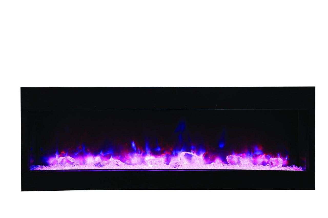 Amantii 72" unit - 14 1/4" in depth 3 sided glass fireplace Electric Fireplace Amantii 