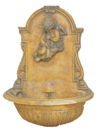 Thumbnail for Trumpet Angel Cast Stone Outdoor Garden Fountain Fountain Tuscan 