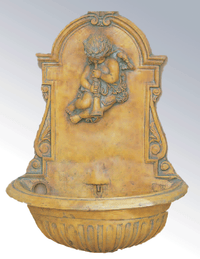 Thumbnail for Trumpet Angel Cast Stone Outdoor Garden Wall Fountain