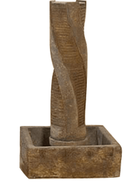 Thumbnail for Twist Texture Outdoor Cast Stone Garden Fountain No Ball Fountain Tuscan 