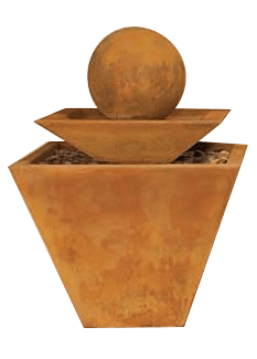 Two Tiered Tapered Square Outdoor Cast Stone Garden Fountain Fountain Tuscan 
