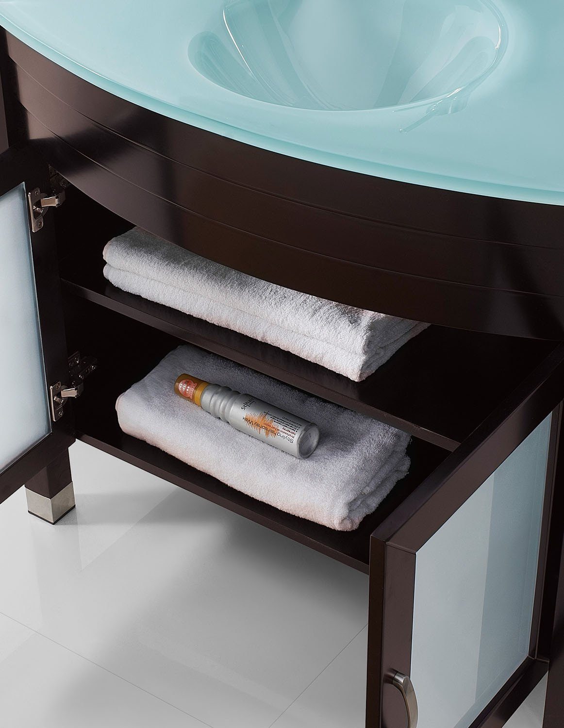 Virtu USA Ava 36" Single Round Sink Espresso Top Vanity with Polished Chrome Faucet and Mirror Vanity Virtu USA 