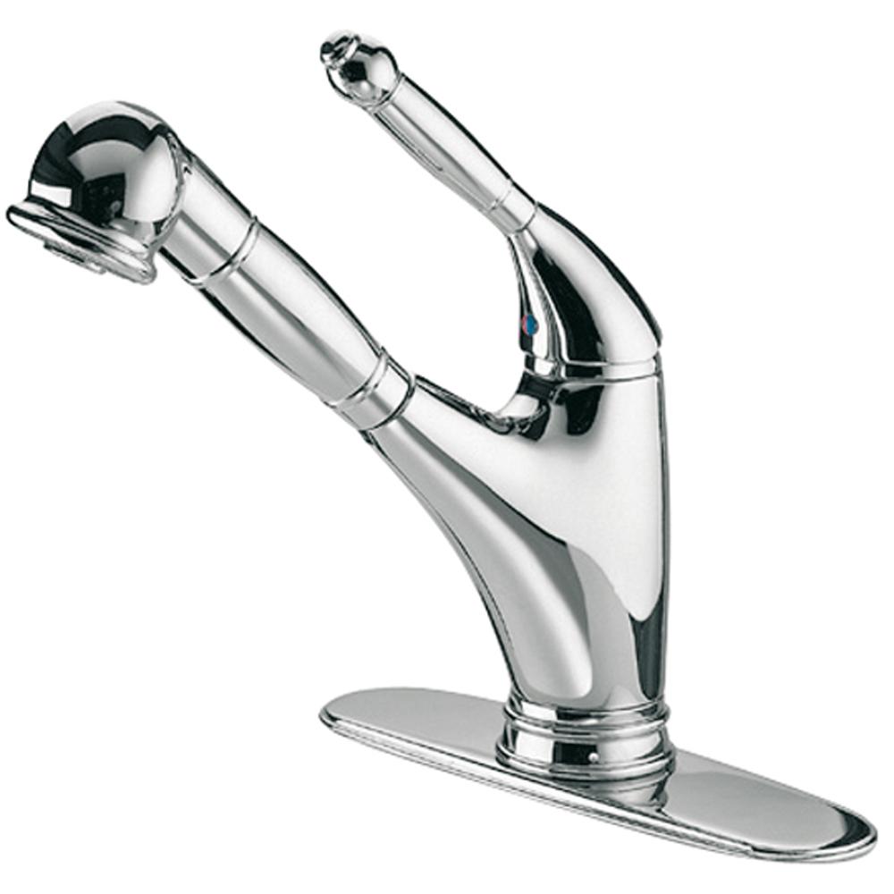 Latoscana Single Handle Pull-Out Spray Kitchen Faucet In Chrome Kitchen Faucet Latoscana 