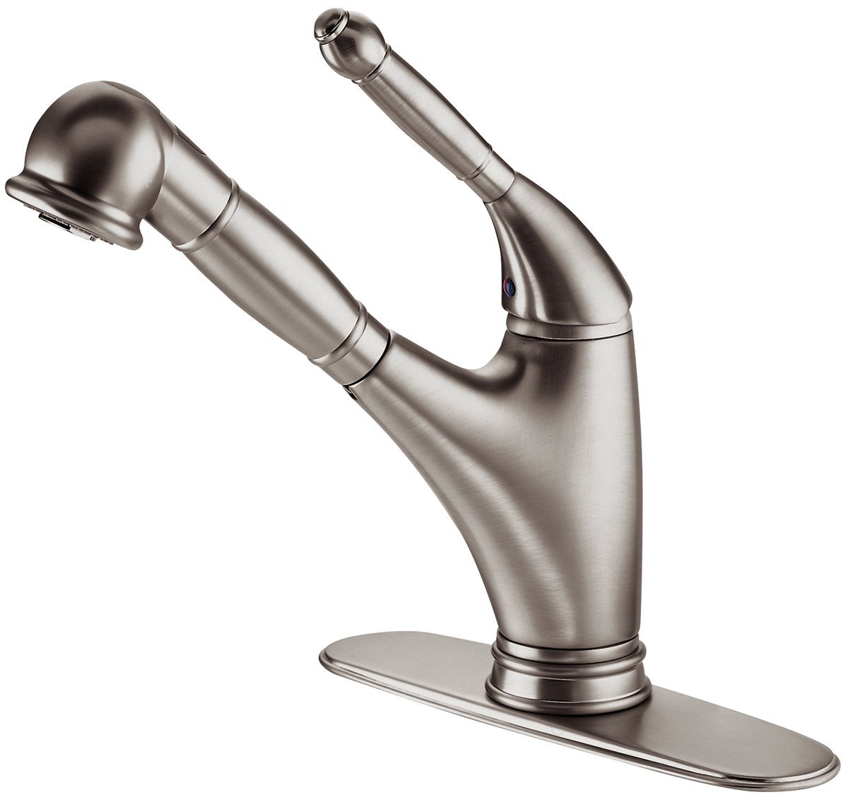 Latoscana Single Handle Pull-Out Spray Kitchen Faucet In Brushed Nickel Kitchen Faucet Latoscana 