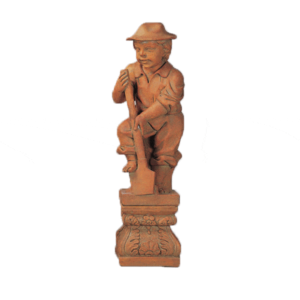 Country Shovel Gardener Asian Collection Statues Tuscan 