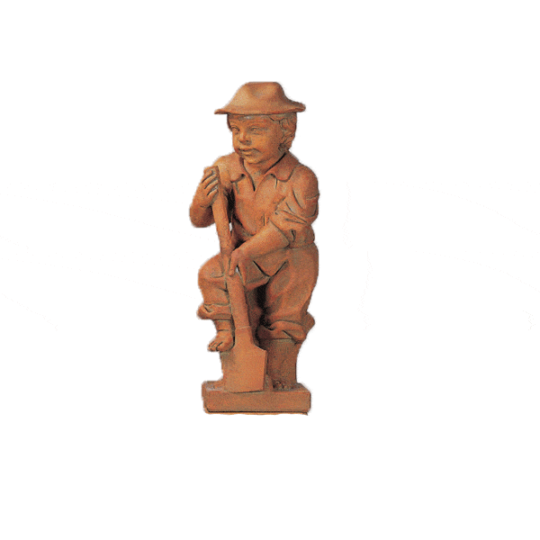 Country Shovel Gardener Asian Collection Statues Tuscan 