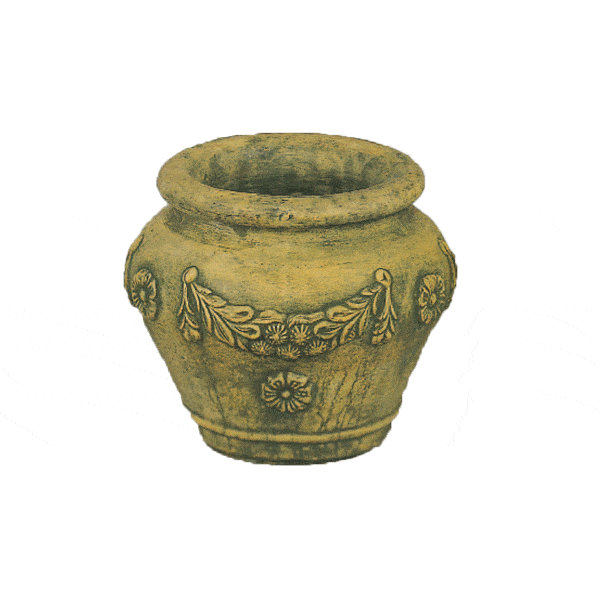 Siena Pot Cast Stone Outdoor Garden Planter Planter Tuscan Natural (N) Medium 