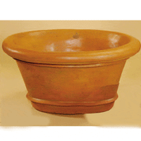 Thumbnail for Rolled Rim Oval Pot Cast Stone Outdoor Garden Planter Planter Tuscan 
